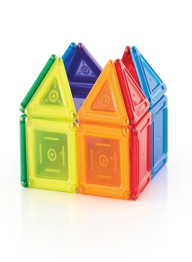Guidecraft PowerClix Solids Magnetic Building Blocks Set, 24 Piece Magnetic Tiles, Stem Educational Construction Toy - Image 2